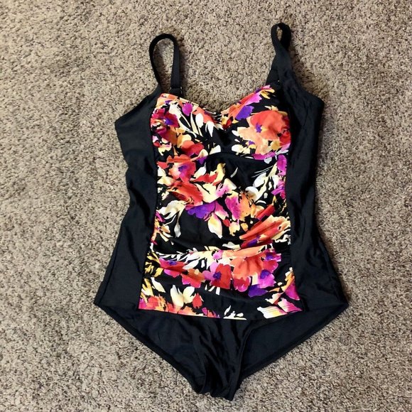 Tropical Escape Swimsuit Womens 12 Used Floral One Piece - Picture 13 of 16